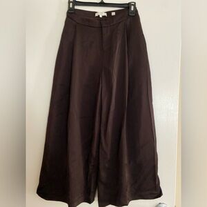 Vince Chocolate Brown Wide Leg Cropped Pant Size XXS